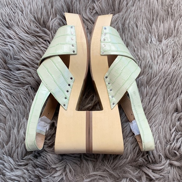 Madewell The Farrah Clog Sandals Croc Embossed Open Toe Slingback sz 7 - Picture 7 of 10